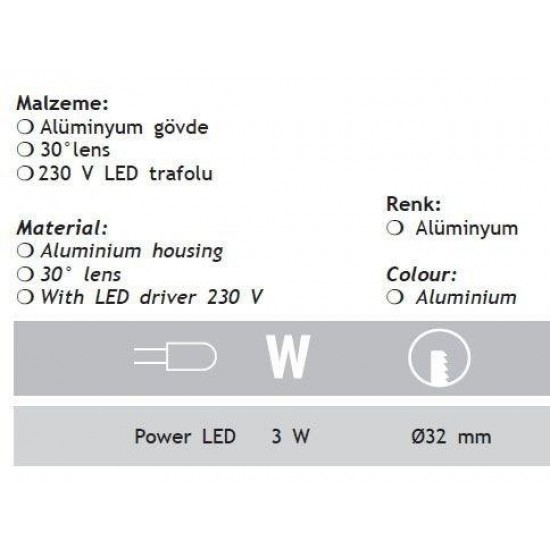 Jupiter LED Spot Trafolu LS968