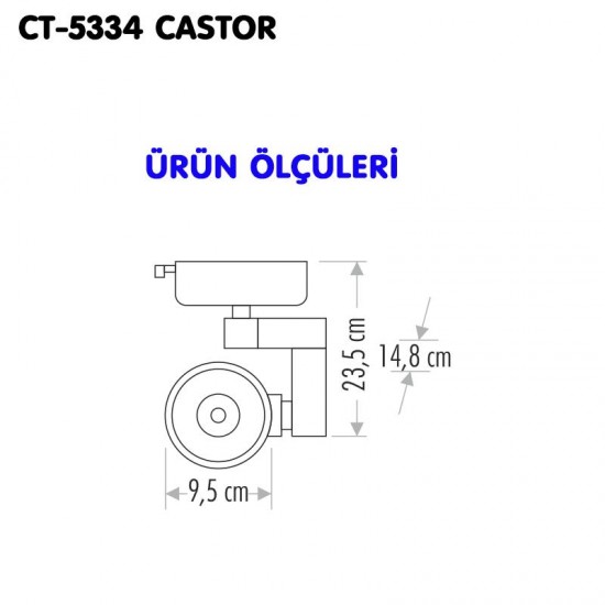 Cata 30W Led Ray Spot Armatür CT-5334 Gün Işığı