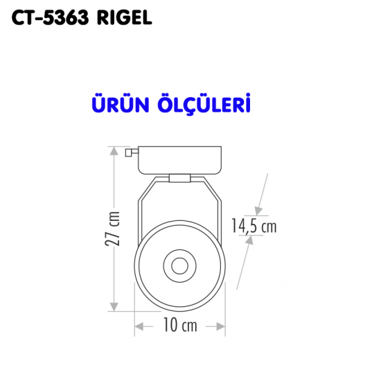 Cata 30W Led Ray Spot Armatür CT-5363 Beyaz Işık Cata 30W Led Ray Spot Armatür CT-5363 Beyaz Işık