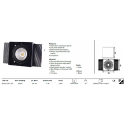 Jupiter Led Downlight Armatür LD410 Jupiter Led Downlight Armatür LD410