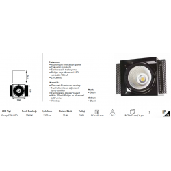 Jupiter Led Downlight Armatür LD435 Jupiter Led Downlight Armatür LD435