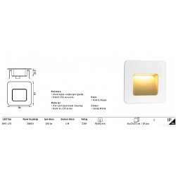 Jupiter LED Duvar Armatürü Trafolu LW445 - Sarı Işık Jupiter LED Duvar Armatürü Trafolu LW445 - Sarı Işık
