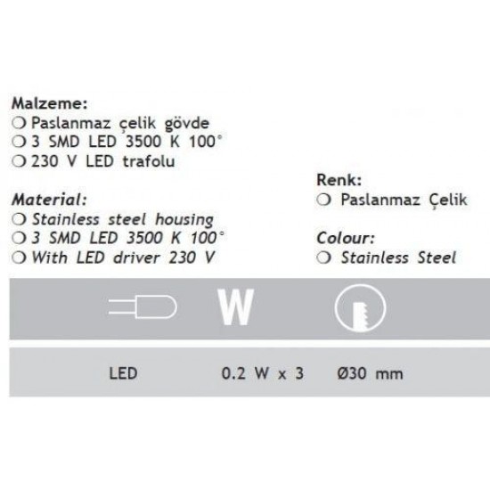 Jupiter Deck LED Spot Trafolu LG980 Jupiter Deck LED Spot Trafolu LG980