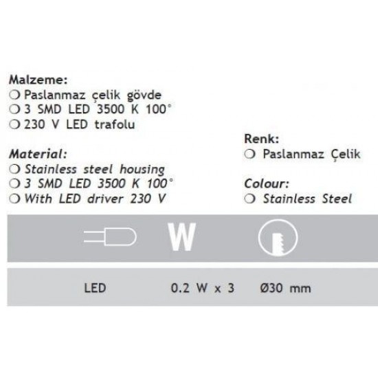 Jupiter Deck LED Spot Trafolu LG980