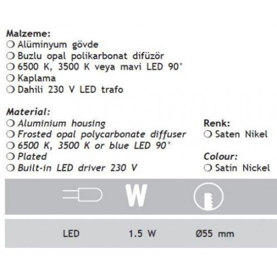 Jupiter LED Spot Trafolu LW966 - Gün Işığı