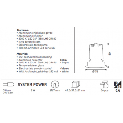 Jupiter 8W Led Downlight Venezia V3 Jupiter 8W Led Downlight Venezia V3
