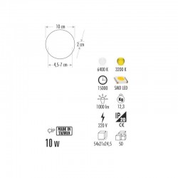 Cata 10 Watt Xplus Led Armatür CT5660 - 3200K Sarı Işık Cata 10 Watt Xplus Led Armatür CT5660 - 3200K Sarı Işık