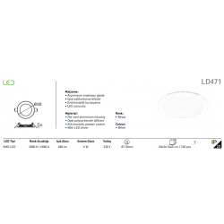 Jupiter 6W Led Panel LD471 Beyaz Işık Jupiter 6W Led Panel LD471 Beyaz Işık