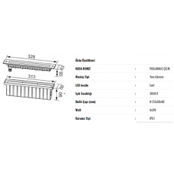 Jupiter 6x2 Watt Ledli Yere Gömme WallWasher Armatür - LG926 Jupiter 6x2 Watt Ledli Yere Gömme WallWasher Armatür - LG926