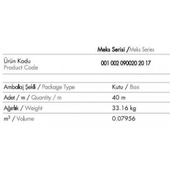 Mutlusan Balık Sırtı Kanal Zemin İçin 90x20mm ( 20 Mt.) Mutlusan Balık Sırtı Kanal Zemin İçin 90x20mm ( 20 Mt.)