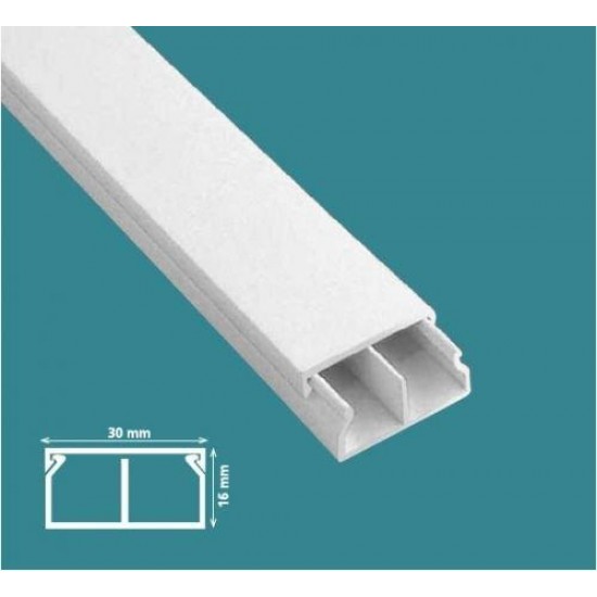 Mutlusan 30x16 mm Kablo Kanalı-Eko (Bölmeli) Mutlusan 30x16 mm Kablo Kanalı-Eko (Bölmeli)