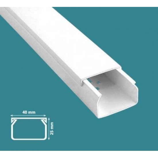 Mutlusan 40x25 mm Kablo Kanalı-Eko Mutlusan 40x25 mm Kablo Kanalı-Eko