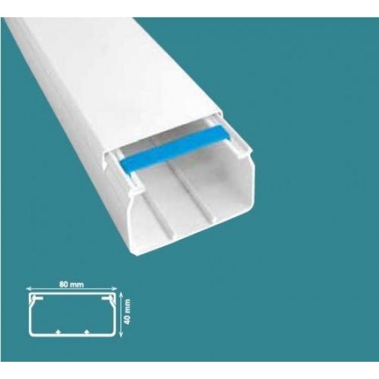 Mutlusan 80x40 mm Kablo Kanalı-Eko Mutlusan 80x40 mm Kablo Kanalı-Eko