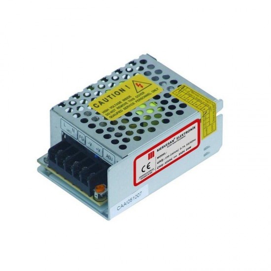 Mervesan 12V Metal Kasalı İç Mekan Ac/Dc Smps Adaptör MT-24-12