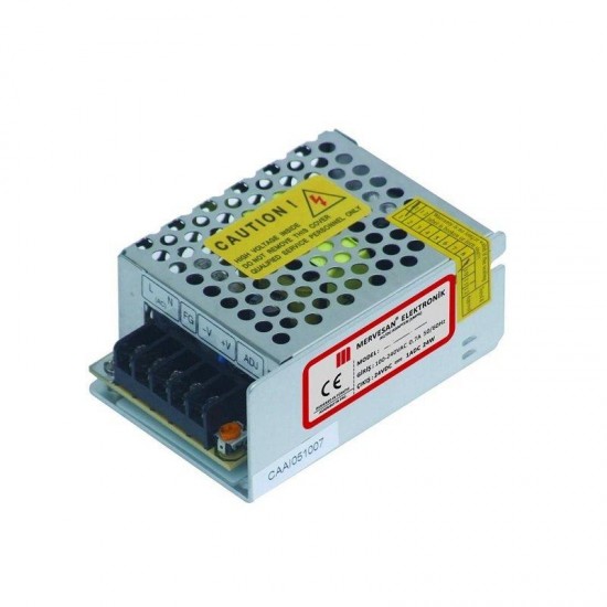 Mervesan 24V Metal Kasalı İç Mekan Ac/Dc Smps Adaptör MT-24-24