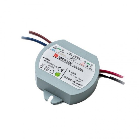 Mervesan Sabit Akım Dairesel Ac/Dc Smps Led Driver MSD-20Y-700